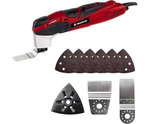 Einhell Herramienta multifuncional TE-MG 200 CE (200 W, electrónica constante, extracción de polvo, 6 lijas, raspador, hoja de sierra, en maletín)