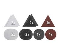 Einhell - Juego de 15 piezas de papel de lija y rejilla (accesorios para lijadora de paneles de yeso, 225 mm de diámetro, 287 x 287 x 287 mm, 13 x P80, 2 x P120, para lijadora Einhell para lijadora