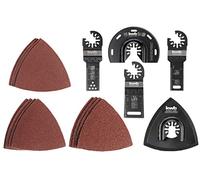 Einhell - Juego de 17 piezas para multiherramientas (accesorios de multiherramienta, 1 hoja de sierra segmentada, 3 hojas de sierra de inmersión, 1 placa de lijado Delta, 12 papel de lija)