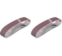 Einhell - Juego de 5 bandas de lijado (accesorios para lijadora de banda, 5 bandas de lijado para lijadora de banda, 50 x 686 mm, 2 P60, 2 P80, 1 P120) (Paquete de 2)