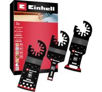 Einhell - Juego de herramientas multiherramienta original, 3 piezas (hojas de sierra de corte por inmersión, HCS, BIM, eliminación de virutas, revestimiento de PTFE)