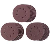 Einhell - Juego de papel de lija (25 piezas, accesorios para lijadora orbital, diámetro de 125 mm, 25 discos abrasivos, 9 discos de lijado, 9 discos P60, 8 P120, 8 P160, apto para lijadora orbital