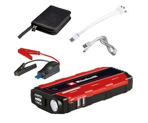 Einhell Jump-Start - Banco de energía CE-JS 8/1 | 12 V | batería LiPo | 3x 2500 mAh | ayuda arranque | indicador LED: nivel de carga | 12 V/200 A | cables de arranque | 2x USB