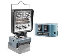 Einhell - Lámpara con batería para batería Einhell de 18 V, lámpara de trabajo con conexiones USB A y tipo C, 1800 lm, foco LED giratorio 180°, 6 modos de brillo, foco LED, lámpara para obras