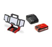 Einhell Lámpara con batería TP-CL 18/3000 Li Set-Solo Power X-Change 18 V, 3000 lm, cabezal luminoso pivotante, paneles luminosos plegables + Original Einhell 4Ah Plus Power X-Change Starter Kit 18V