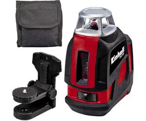 Einhell Láser 360° TE-LL 360 (láser cruzado, línea láser horizontal/vertical y horizontal de 360°, autonivelante, incluye soporte de pared, bolsa), negro