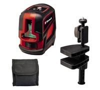 Einhell Láser de líneas cruzadas TC-LL 2 G (autonivelante, líneas láser verdes horizontales/verticales, nivel de burbuja digital, rosca de trípode de 1/4", incl. bolsa y abrazadera universal)