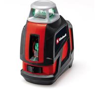 Einhell Láser de líneas cruzadas TE-LL 360 G (autonivelante, líneas láser verdes horizontales/verticales, nivel de burbuja digital, rosca de trípode de 1/4", incl. bolsa y soporte de pared)