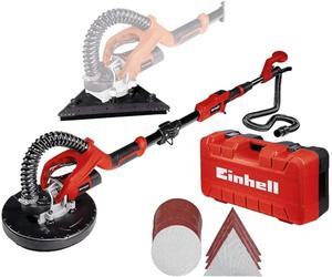 Einhell Liadora de construcción en seco TE-DW 225 X | 750 W | 1800 rpm | Plato de lijado de Ø 225 | Zapata de lijado en forma de delta | velcro | Mango telescópico | Accesorios