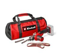 Einhell Lima de cinta con batería TE-BF 18 Li-Solo Power X-Change (18 V, velocidad hasta 1700 m/min, 2 brazos de lijado de 9 mm y 13 mm, incl. 12 cintas abrasivas, sin batería)
