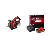 Einhell Limpiador de tubos con batería TE-DA 18/760 Li-Solo PXC 18 V, espiral de limpieza 7,6m, adecuado para diámetro de tubo de 16-55mm+ Einhell Original Starter Kit Battery and Charger 18V, 4.0Ah