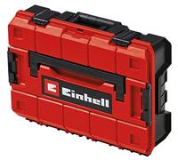 Einhell Maletín E Case System Box, sistema de enclavamiento, 2 insertos de espuma, diseño protegido contra salpicaduras de agua, resistencia al calor y al impacto, 2 agarres plegables, Color Negro