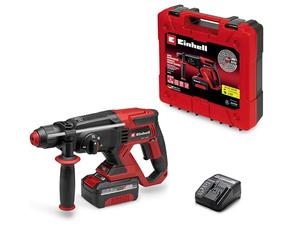 Einhell Martillo perforador con batería TE-HD 18/20 Li (1x 4,0 Ah) | PXC | 18 V | 1,8 J | SDS-Plus | Capacidad de perforación en hormigón de 20 mm | 4 funciones | Batería de 4,0 Ah y cargador