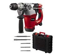 Einhell Martillo perforador Eléctrico con cable RT-RH 32 (3,5 J, capacidad de perforación Ø 32 mm, soporte SDS-Plus, tope de profundidad metálico, 3 brocas, 2 cinceles, maletín), Rojo / Negro