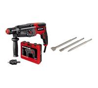 Einhell Martillo perforador TE-RH 950 5F (950W, engranaje de 2 marchas, intensidad de impacto 3J, recepción SDS Plus, potencia de perforación hormigón 28mm,) + Set de cinceles SDS