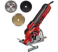 Einhell Minisierra circular manual TC-TC 89 (600 W, ajuste sencillo y sin herramientas de la profundidad de corte hasta 27 mm, bloqueo de husillo, hoja de sierra TCT, tope paralelo)