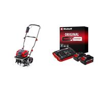 Einhell Motoazada con batería GP-CR 36/45 Li E BL-Solo Power X-Change 36 V, sin escobillas, Anchura de Trabajo 45 cm + Einhell Starter Kit 2 x 4 Ah Battery + Twincharger 18 V