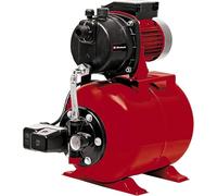 Einhell Obras hidráulicas domésticas GC-WW 6538, Negro, Rojo (650 W, 3,6 bar de presión, 3.800 l/h de caudal, presostato integrado, manómetro, depósito de 20 l)