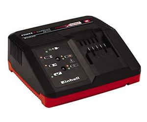 Einhell Original Cargador Power X-Charger 3A Power X-Change (Li-Ion, 18V, Carga rápida a Partir de 30 Minutos, Control Permanente de batería y gestión Inteligente de Carga, Pantalla LED de 6 Estados)