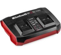 Original Einhell cargador Power X-Twincharger 4A Power X-Change (18 V, carga simultánea de 2 baterías de 18 V, supervisión de baterías, sistema de gestión de la carga, modo Refresh)
