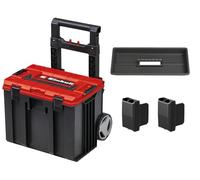 Einhell Original E-Case L con ruedas | Sistema E-Case | Dimensiones exteriores: 44 x 40 x 36 cm | Hasta 120 kg | Resistente a salpicaduras | Apilable | Acoplable