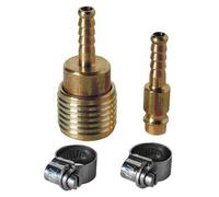 Einhell Original Juego de conectores para mangueras 4 piezas, Ø 6 mm | Accesorios para compresores | Acoplamiento rápido de una sola mano | Boquilla de 6 mm | 2 abrazaderas para manguera