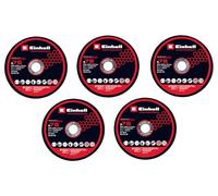 Einhell Original Juego de discos de corte 5 piezas, Ø 76 mm | Accesorios para amoladoras angulares | Ø 76 mm | Alojamiento de 10 mm | 5 discos de corte finos