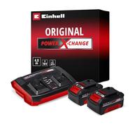 Einhell Original Kit de Principiante PXC 2X 4,0 Ah y Cargador Doble de 3 A