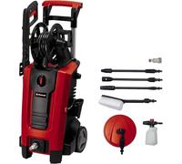 Einhell Original Limpiadora a alta presión TE-HP 140 (máx 140 bar, sistema de acoplamiento rápido , incl. flexible alta presión, pistola, lanza, boquillas, cepillo, contenedor de agente pulverizador)