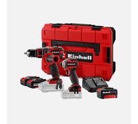 Einhell Professional Accu Klopboor-/ Schroefmachine TP-CD 18/80 Li-i BL Kit - Power X-Change - 18 V/Li-ion - Met impactfunctie - 2 snelheden - 80 Nm - Koolborstelloze motor - Incl. 2 x 2,0 Ah batería