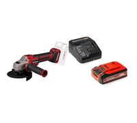 Einhell Professional Amoladora angularTP-AG 18/125 CE Q Li-Solo Power X-Change18V, Ø 125mm, 33 mm de profundidad de corte, sin disco + Original Einhell 4Ah Plus Power X-Change Starter Kit 18V