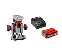 Einhell Professional Défonceuse-affleureuse combinée sans fil TP-RO Set 18 Li BL-Solo Power X-Change 18 V, moteur sans charbon, avec accessoires et sac+ Einhell 4Ah Plus Power XChange Starter Kit 18V
