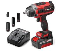 Einhell Professional Llave de impacto a batería IMPAXXO 18/450 BL (1x4,0Ah) | PXC | 18 V | 450 Nm | Brushless | cuadradillo exterior | adaptador bits | batería 4 Ah + cargador | vasos