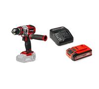 Einhell Professional Taladro con battería TP-CD 18/80 Li BL-Solo Power X-Change 1V, 80Nm, portabrocas de 13mm, 2 marchas, 19 niveles de par + Einhell 4Ah Plus Power XChange Starter Kit 18V