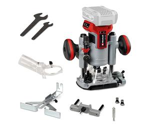 Einhell Professional Tupí y batería TP-RO 18 Li BL-Solo | PXC | 18 V | Altura de carrera de 35 mm | Brushless | Ø 6 y 8 mm | Tope paralelo | Luz LED | Accesorios | Sin batería