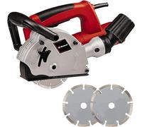 Einhell Rozadora de muros de cable - TC-MA 1300-1320 W, 9000 rpm, profundidad de ranura 8-30 mm, ancho de ranura 8-26 mm, corte de tracción, extracción de polvo, 2 discos de corte de diamante