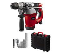 Einhell RT-RH 32 - Kit de Martillo Perforador (1250 W, 3.5 J, capacidad de perforación 32 mm, soporte SDS-Plus, tope de profundidad metálico, 10 brocas, broca de corona, 2 cinceles, maletín)