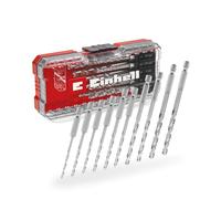 Einhell Juego de 10 brocas para metal S-Case – HSS 4241, vástago E 6.3, punta 135° (incluye caja)