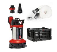 Einhell Set de inundación GE-DP 7535 N LL ECO – 750 W, caudal 18.500 l/h, Ø35 mm, manguera 10 m