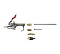 Einhell Set de soplado accesorios de compresor (Pistola de soplado para la limpieza, aguja de inflado de balones, adaptador para colchones de aire, adaptador universal)