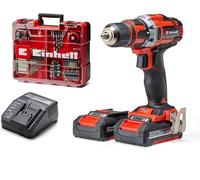 Einhell Set de taladro atornilador con batería TE-CD 18/40 Li + 69 (2x2,0 Ah) Power X-Change (18 V, Li-Ion, 40 Nm, incl. 2 baterías de 2 Ah y cargador, maletín, accesorios con 69 piezas)