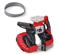 Einhell Sierra de banda con batería TE-MB 18/127 Li-Solo Power X-Change (18 V, 115 mm altura de corte, 127 mm anchura de corte, luz LED, incl. 2 bandas de sierra de metal, sin batería)