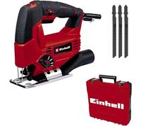 Einhell Sierra de calar TC-JS 80/1 Kit | 550 W | corte 80 mm | Altura de carrera de 20 mm | Hasta 3000 carreras/min | Carrera pendular | 3 hojas de sierra