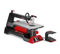 Einhell sierra de marquetería TE-SS 406 Vario FP | 130 W | 50 mm altura de corte | mesa inclinable 45° | interruptor de pedal | velocidad variable | soplado | 2 hojas de sierra