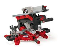 Einhell Sierra ingletadora y tronzadora y mesa TE-MS 216 T (1500W, hoja de sierra de Ø216mm, ancho de corte 120mm, profundidad 55mm, incl. láser de línea de corte, func. de sierra circular de mesa)