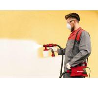 Einhell Sistema de pulverización de Pintura TC-SY 600 S (Semi-estacionario, áreas de Trabajo Medianas y Grandes, para Barnices, esmaltes y Pinturas para Paredes Interiores) Negro, Rojo