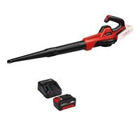 Einhell Soplador Universal con batería GE-UB 18/250 Li E (1x4,0 Ah) | PXC | 18 V | aire 250 km/h | Tubo de 3 piezas | Velocidad de giro con indicador LED | Batería de 4,0 Ah y cargador