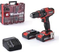 Einhell taladro atornillador percutor con batería TE-CD 18/40 Li-i +64 Power X-Change (iones de litio, 18 V, 40 Nm, electr. velocidad, máx. 24000 rpm, incl. 2x 2,0 Ah baterías, cargador y accesorios)
