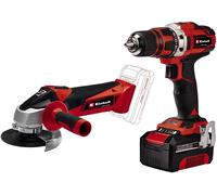 Einhell Taladro con batería TE-CD 18/40 Li + amoladora angular con batería TC...
