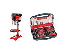 Einhell Taladro de columna TE-BD 750 E (750W, 450-2500 min-1, control veloc. variable, portabrocas de acción rápida para brocas 1-16mm, toma MK2, mesa ajustable + Set de 101 piezas